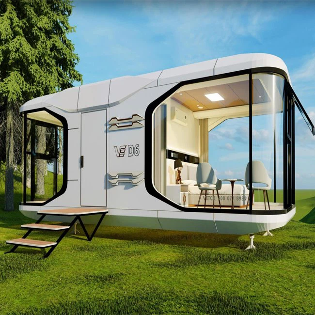 บ้านคอนเทนเนอร์เคลื่อนที่สำเร็จรูปหรูหรา Guose Capsule House พร้อม 2 เตียง